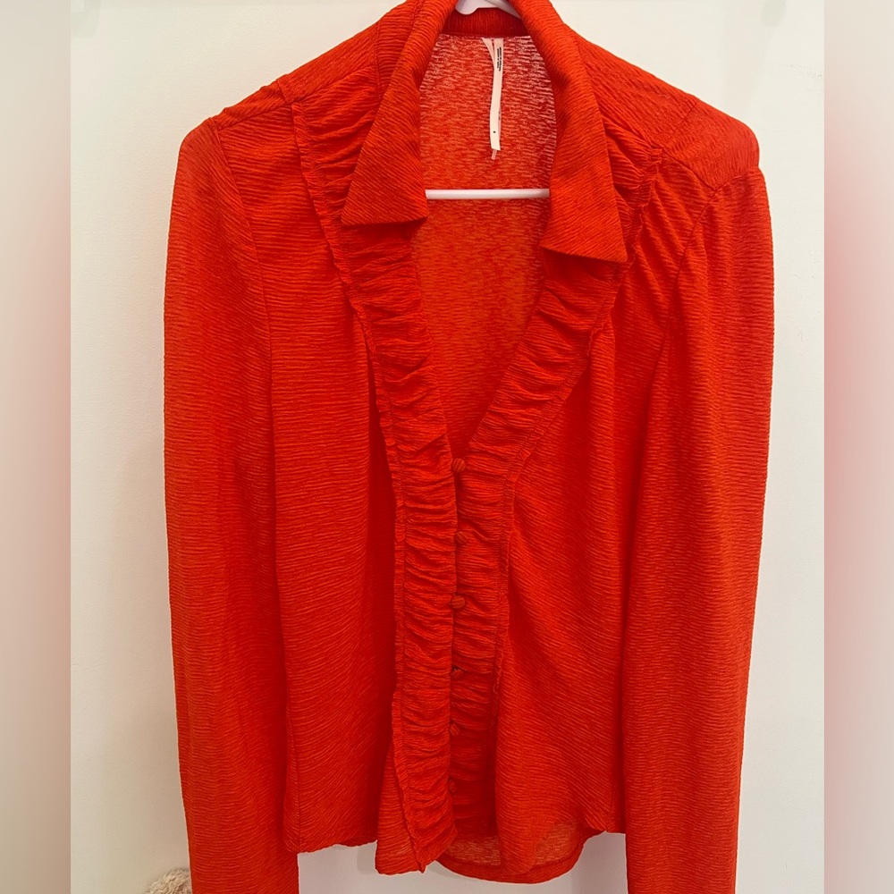 Anthropologie Ruffled Blouse